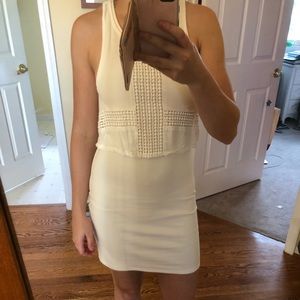 Fitted white summer dress